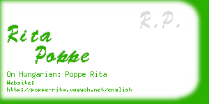 rita poppe business card